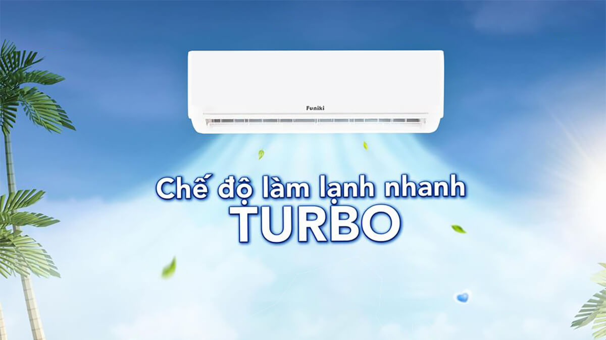 Chế độ làm lạnh nhanh Turbo trên điều hòa Funiki