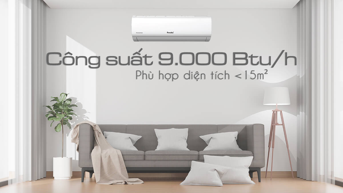 Điều hòa Funiki Inverter HIC09TMU công suất 9000Btu tiết kiệm điện
