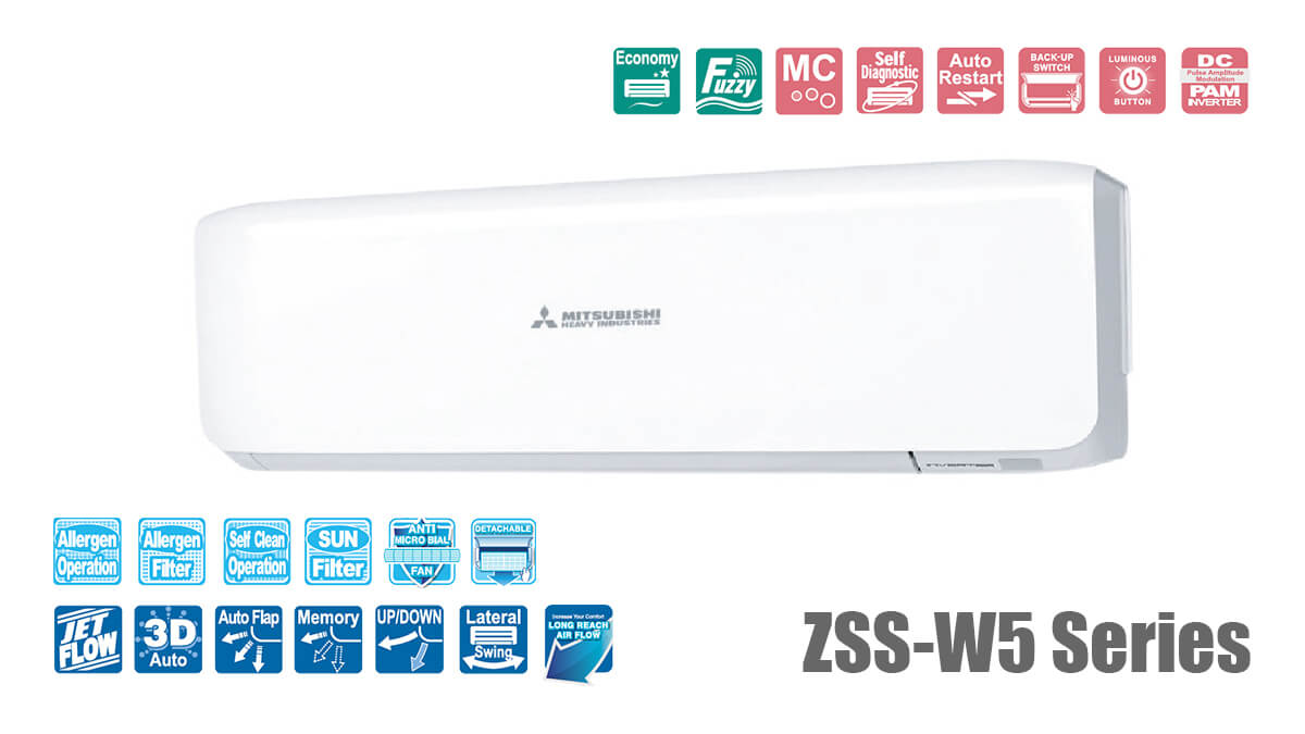 Điều hòa Mitsubishi Heavy 2 chiều ZSS-W5 cao cấp