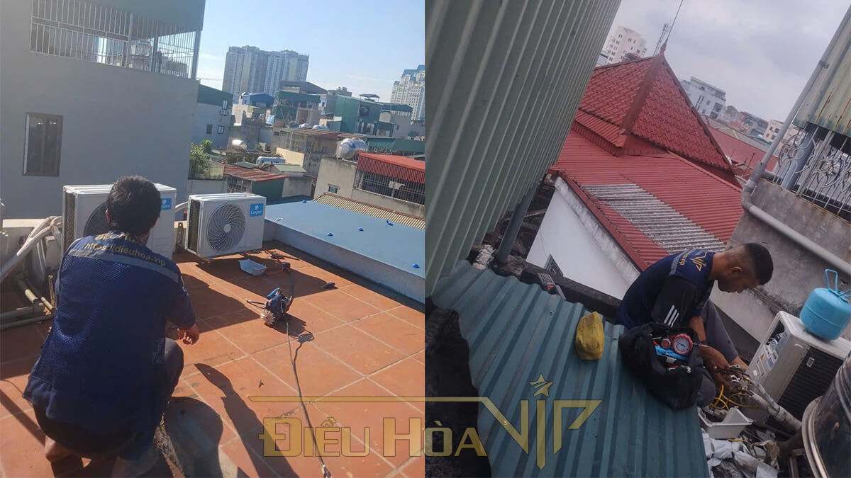 Thợ DieuhoaVIP nạp gas và hút chân không