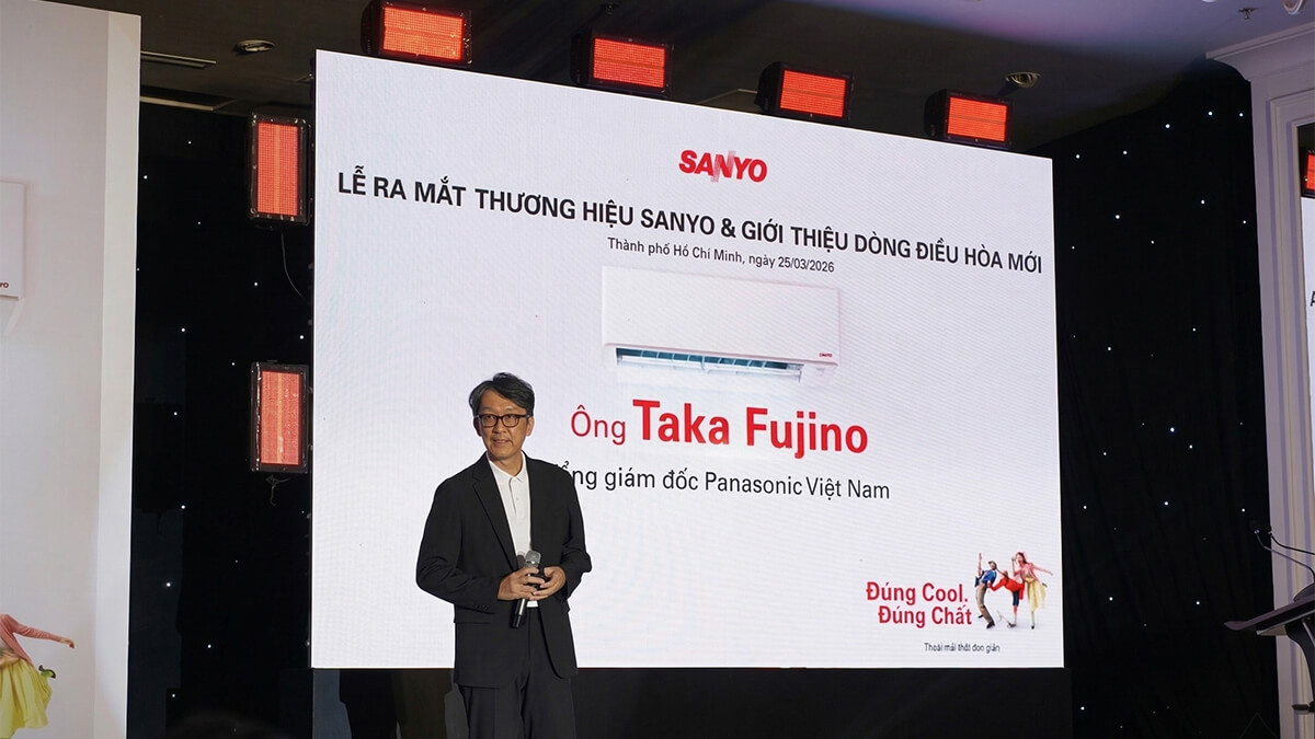 Tổng giám đốc Panasonic giới thiệu điều hòa Sanyo