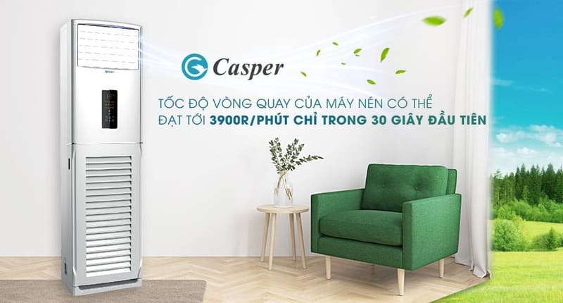 Điều hòa cây Casper sở hữu công nghệ không kém phần những dòng sản phẩm treo tường khác